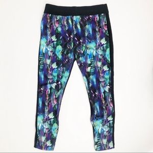 Koral purple cropped polychrome leggings new XS